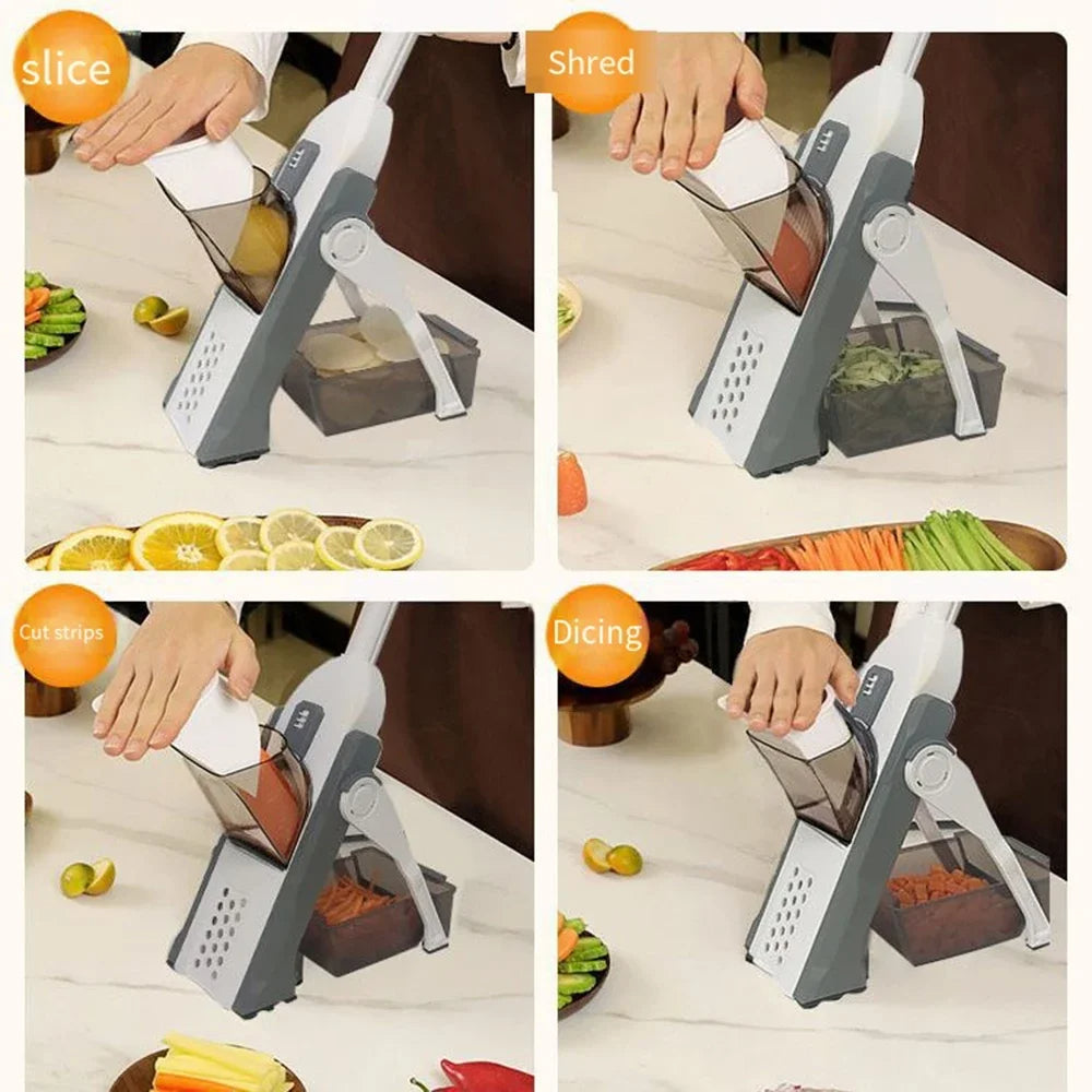 Adjustable Potato Slicer Vegetable Food Slicer & Chopper Potato Fries Cutter